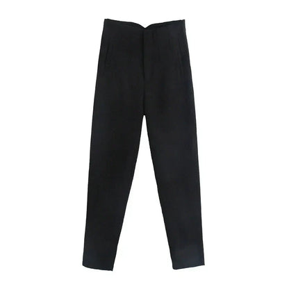 High-Waist Casual Office Pants