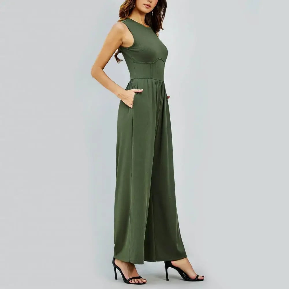 Wide Leg Tummy Control Jumpsuit