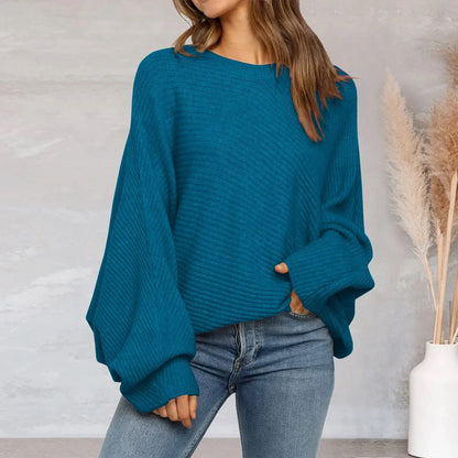 Women's Lantern Sleeve Knit Sweater – Y2K Crochet Pullover